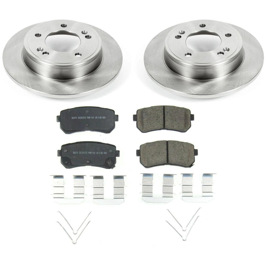 Power Stop KOE8277 Rear Replacement Brake Kit-OE Brake Rotors & Ceramic Brake Pads For Hyundai Kona 2018-2022 [Model Specific]
