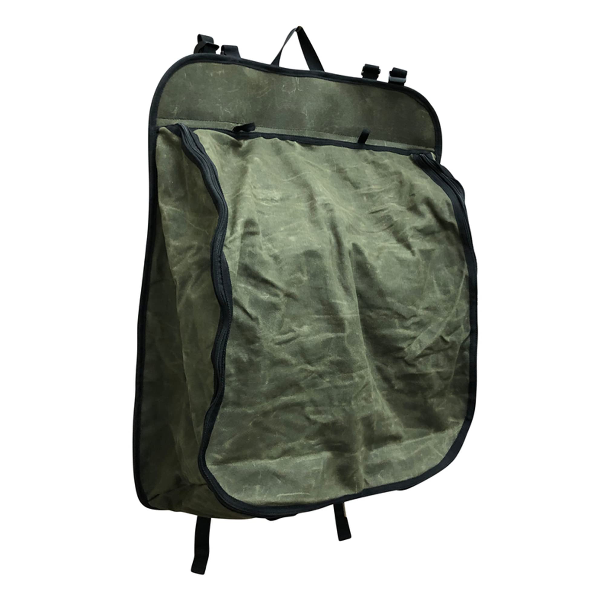 Camping Gear Storage Bag - Overland Vehicle Systems #16 Waxed Canvas - Infused with Paraffin Wax Waterproofing - 8 Storage Pockets for all your toiletries, clothes, shoes and camping gear.