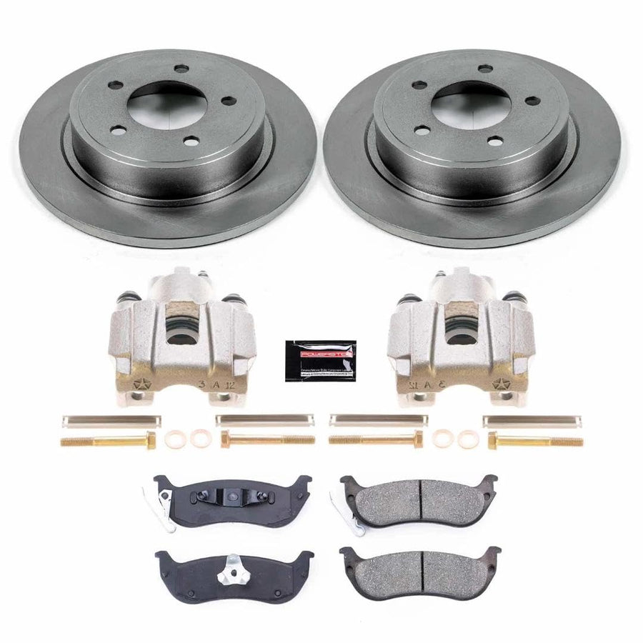 Power Stop KCOE3020 Rear Brake Caliper Kit- Brake Rotor, Brake Pads & Calipers For Chrysler Pacifica 2004-2008 [Model Specific]