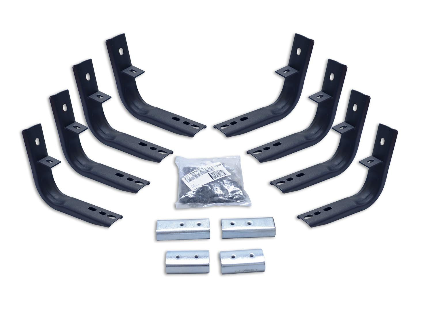 OE Xtreme Go Rhino Brackets | Mild Steel, Textured Black | 6840355 | Fits 2015-2024 Chevrolet Colorado (Base, Z71, WT & LT), GMC Canyon Crew Cab Pickup