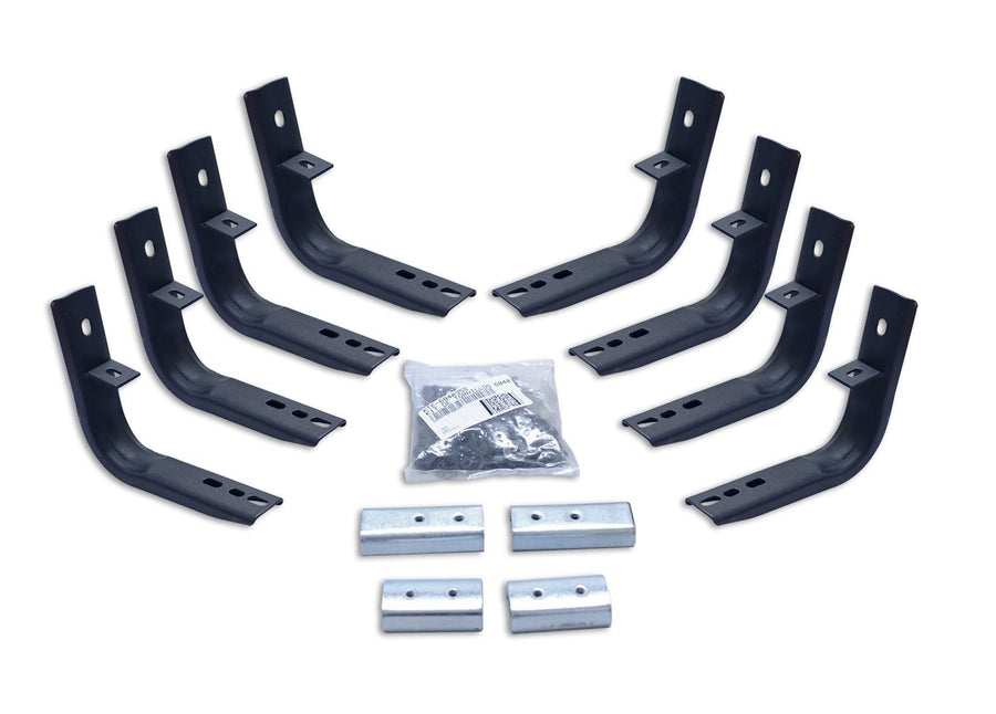 OE Xtreme Go Rhino Brackets | Mild Steel, Textured Black | 6840355 | Fits 2015-2024 Chevrolet Colorado (Base, Z71, WT & LT), GMC Canyon Crew Cab Pickup
