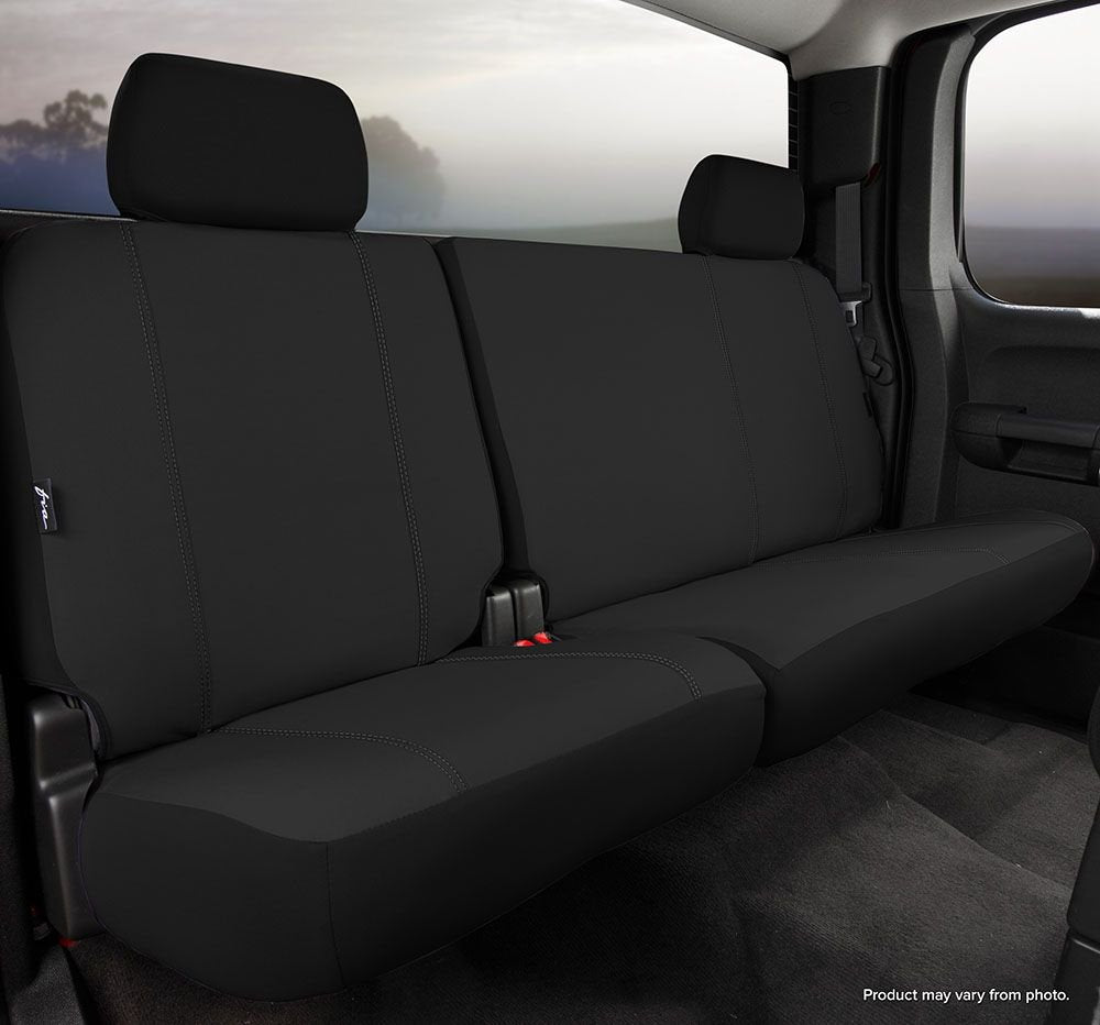 Custom Fit Fia SP82-83 BLACK Rear Seat Cover Split Seat 60/40 - Poly-Cotton, (Black)