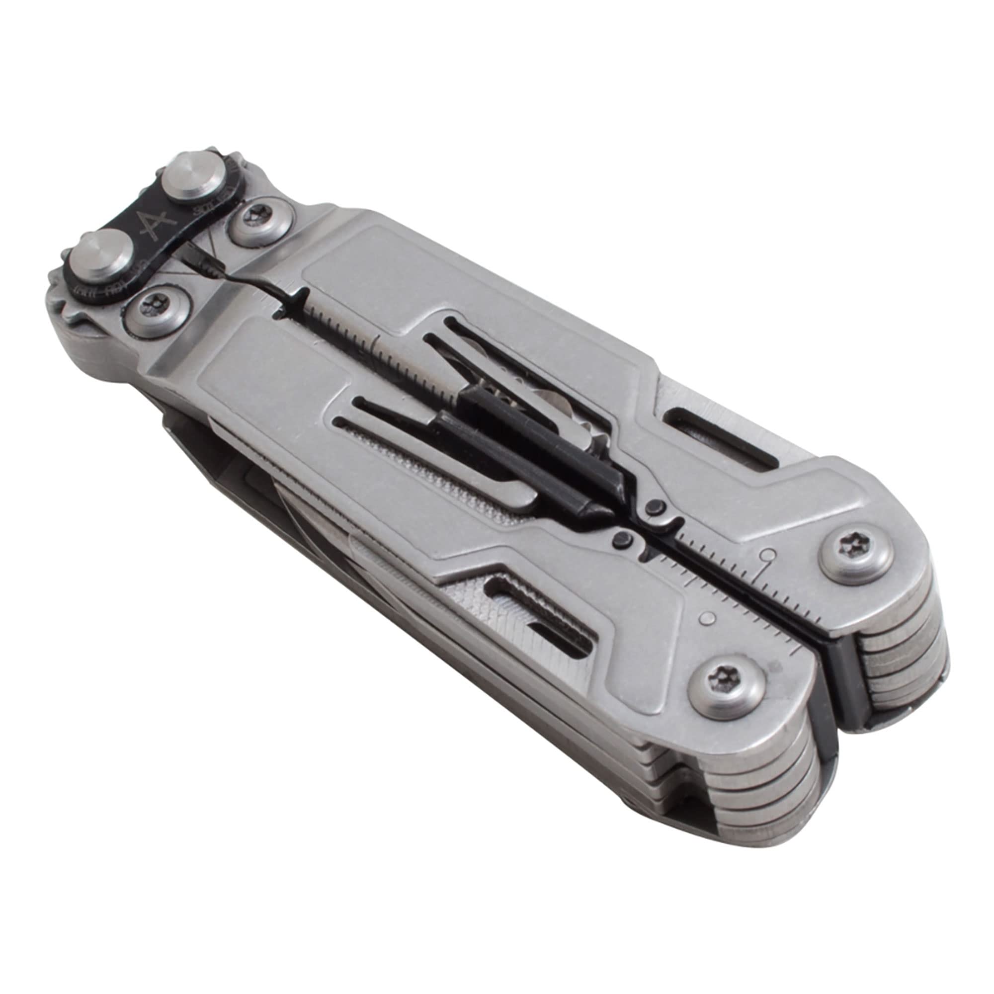 SOG Mini PowerPint Compact Stainless Steel Multi-Tool | 18 Lightweight Specialty Tools & SOG Pliers Pocket Knife, Stone Wash