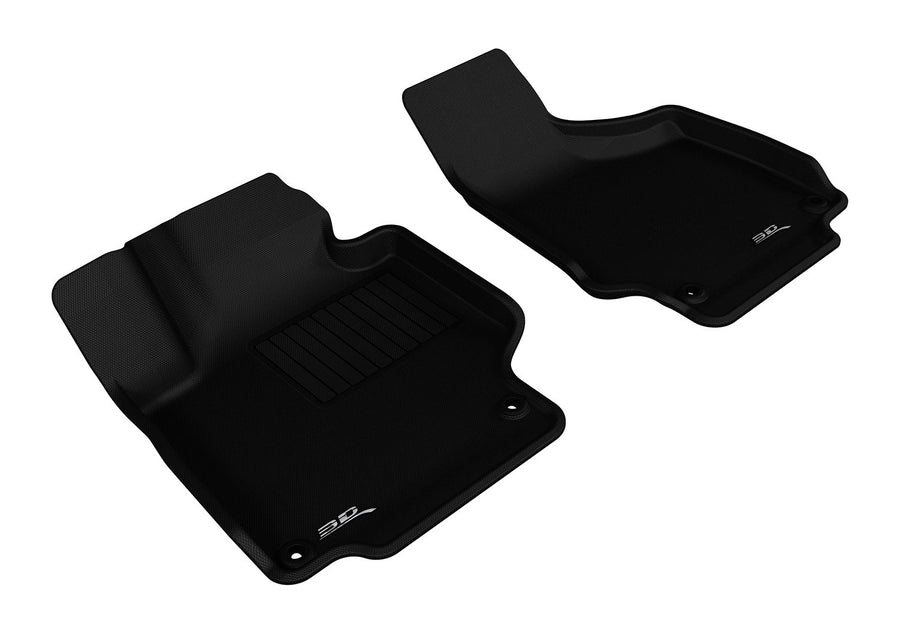 3D MAXpider Floor Mats All-Weather for Audi TT/TTS 2008-2015 Custom Fit Car Liners, Kagu Series (1st Row, Black) (L1AD02911509)