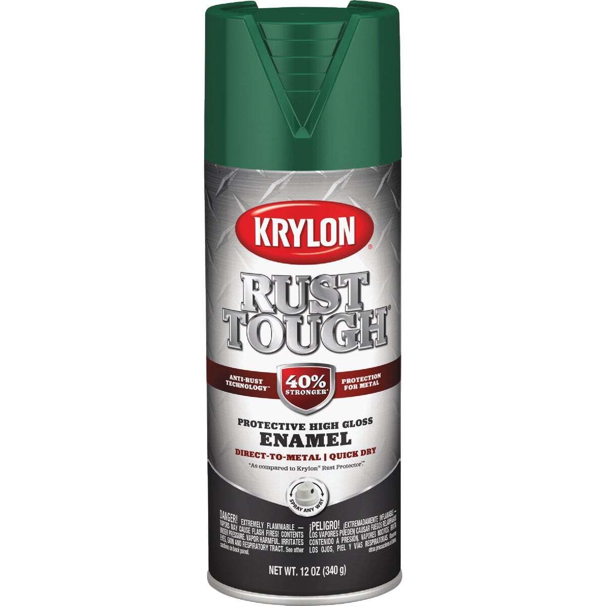 Krylon 'Rust Tough' Forest Green K09215007 Rust Preventive Enamel - 12 oz. Aerosol