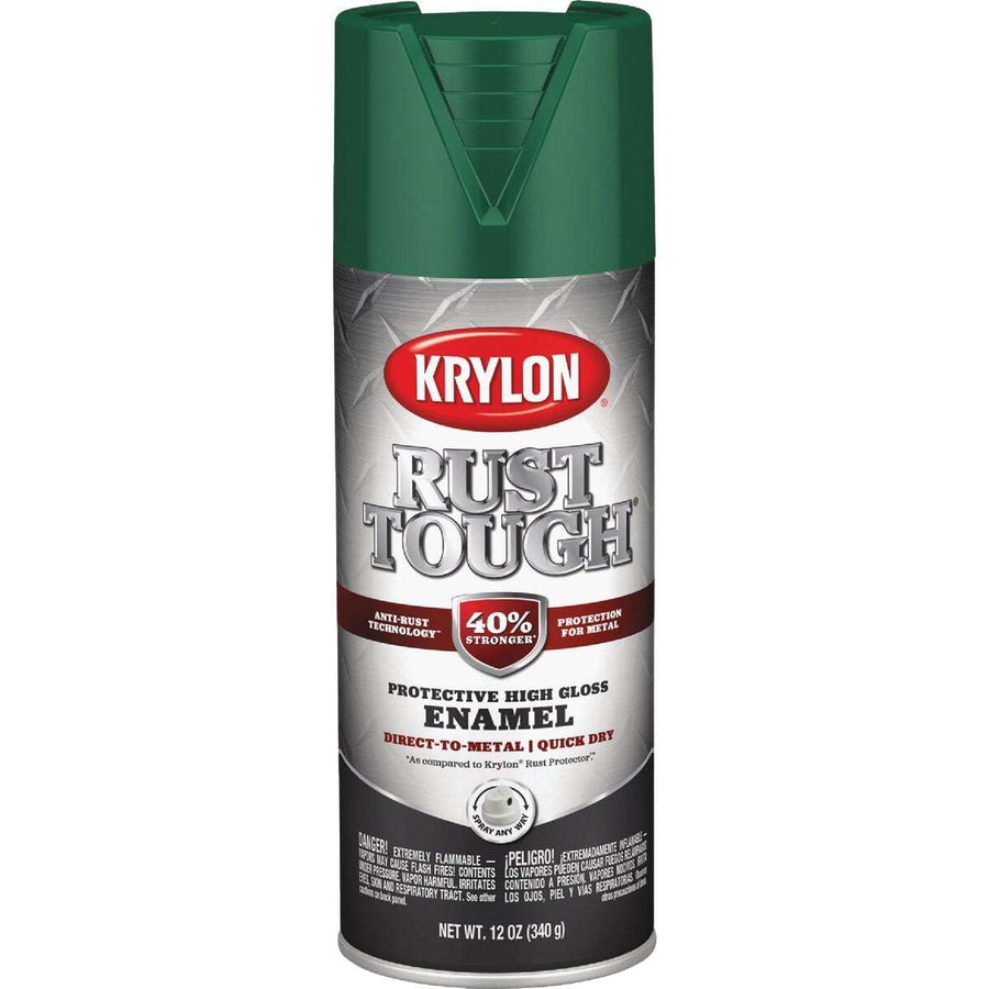 Krylon 'Rust Tough' Forest Green K09215007 Rust Preventive Enamel - 12 oz. Aerosol
