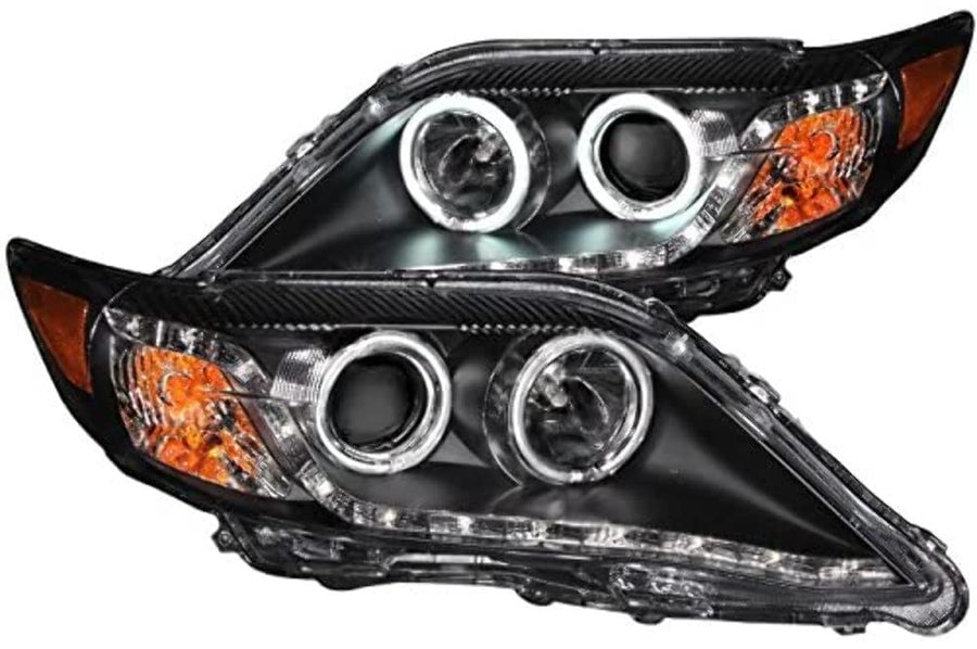 121442 ANZO USA Headlight Set Projector w/CCFL Halo-Black