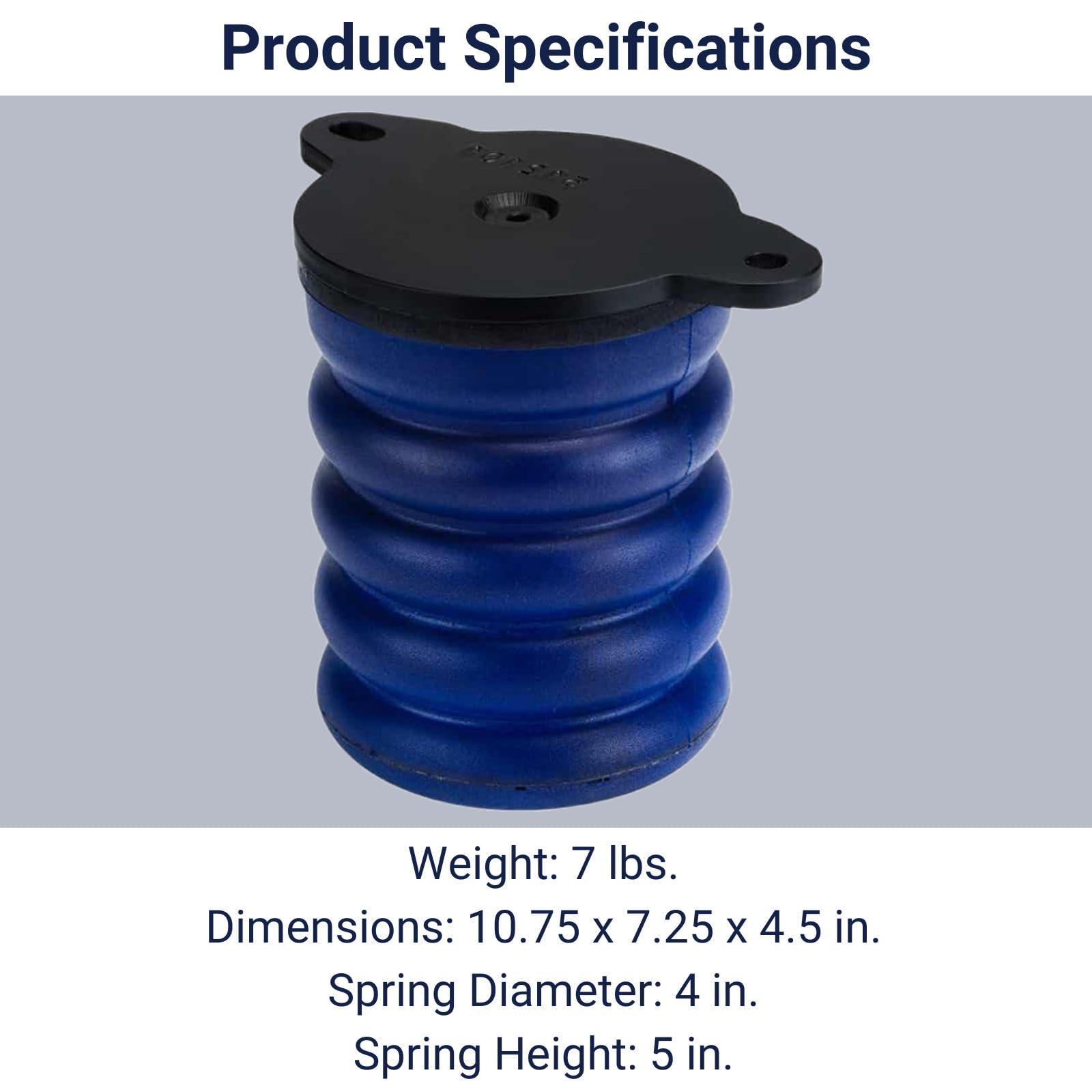 SumoSprings Rear for Jeep Cherokee XJ | SuperSprings SSR-402-40 | Left/Right Pair | 1000 (lb) Capacity at 50% Compression | Made in the USA, Blue