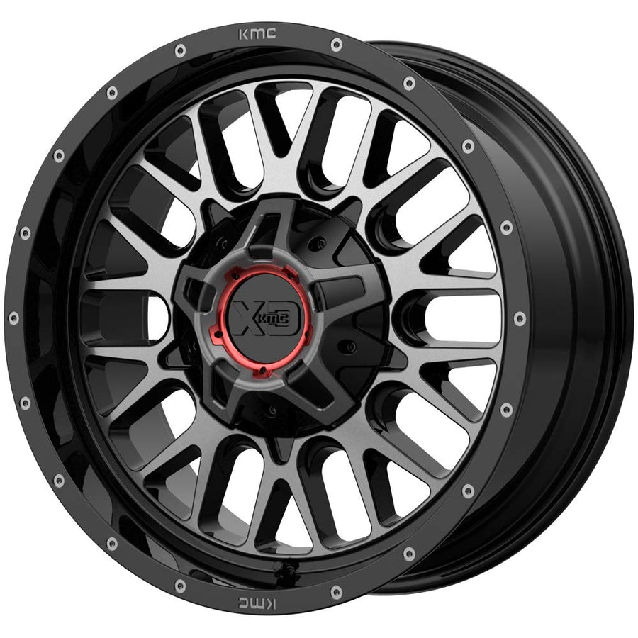 XD842 SNARE Black Wheel BY KMC WHEELS XD SERIES (20 x 9. inches /8 x 124 mm, 0 mm Offset)