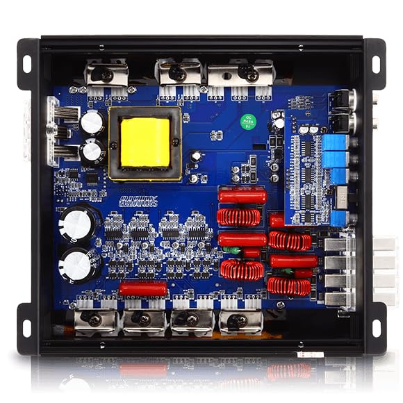Sundown Audio 4/5-Channel Class D Full Range Car Amplifier SFB 1 Ohm, Brazilian Style Amp with Variable HPF/LPF, Bass Boost, Clipping Remote for Car & Marine Audio (SFB-200.4-4-Channel)