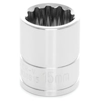 12-Point Socket Performance Tool W38815, 3/8-Inch Drive, 15mm