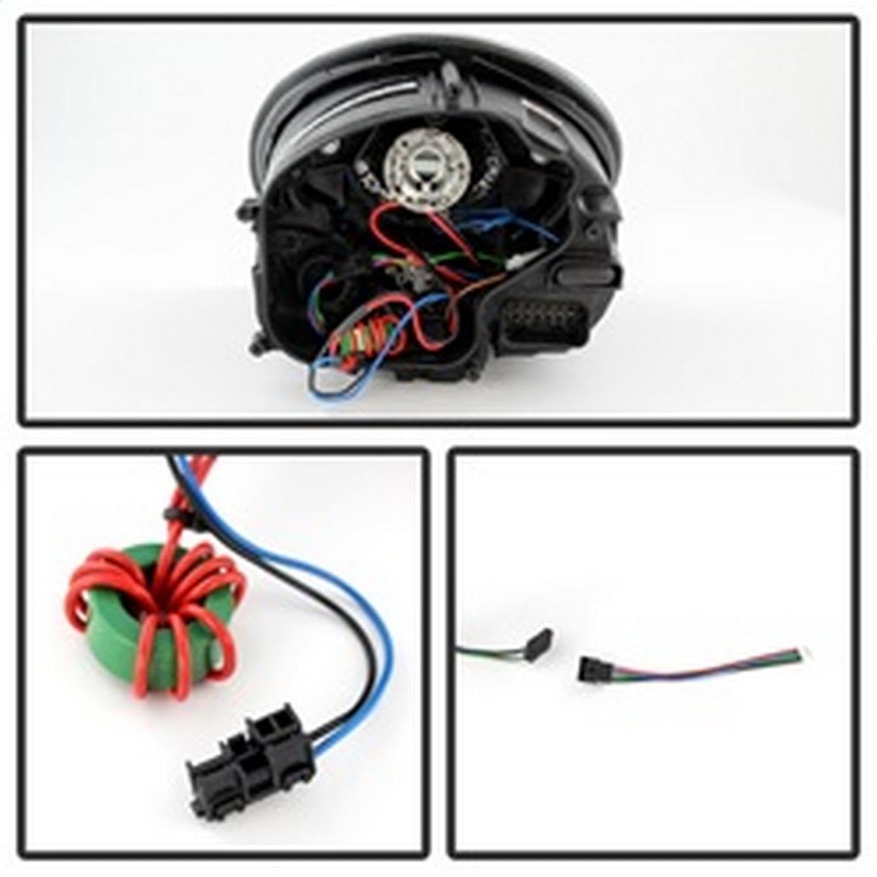 Porsche 911 LED Halo Projector Headlight Spyder Auto PRO-YD-P99705-HID-DRL-BK