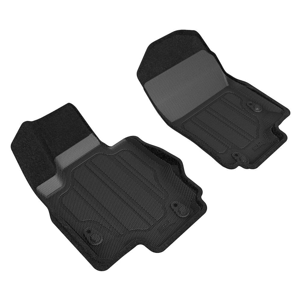 Kagu 3D MAXpider Custom Fit Floor Mat (Black) Compatible with Mercedes-Benz GLE/GLS-Class Elegant Hybrid 2020-2021 - R1