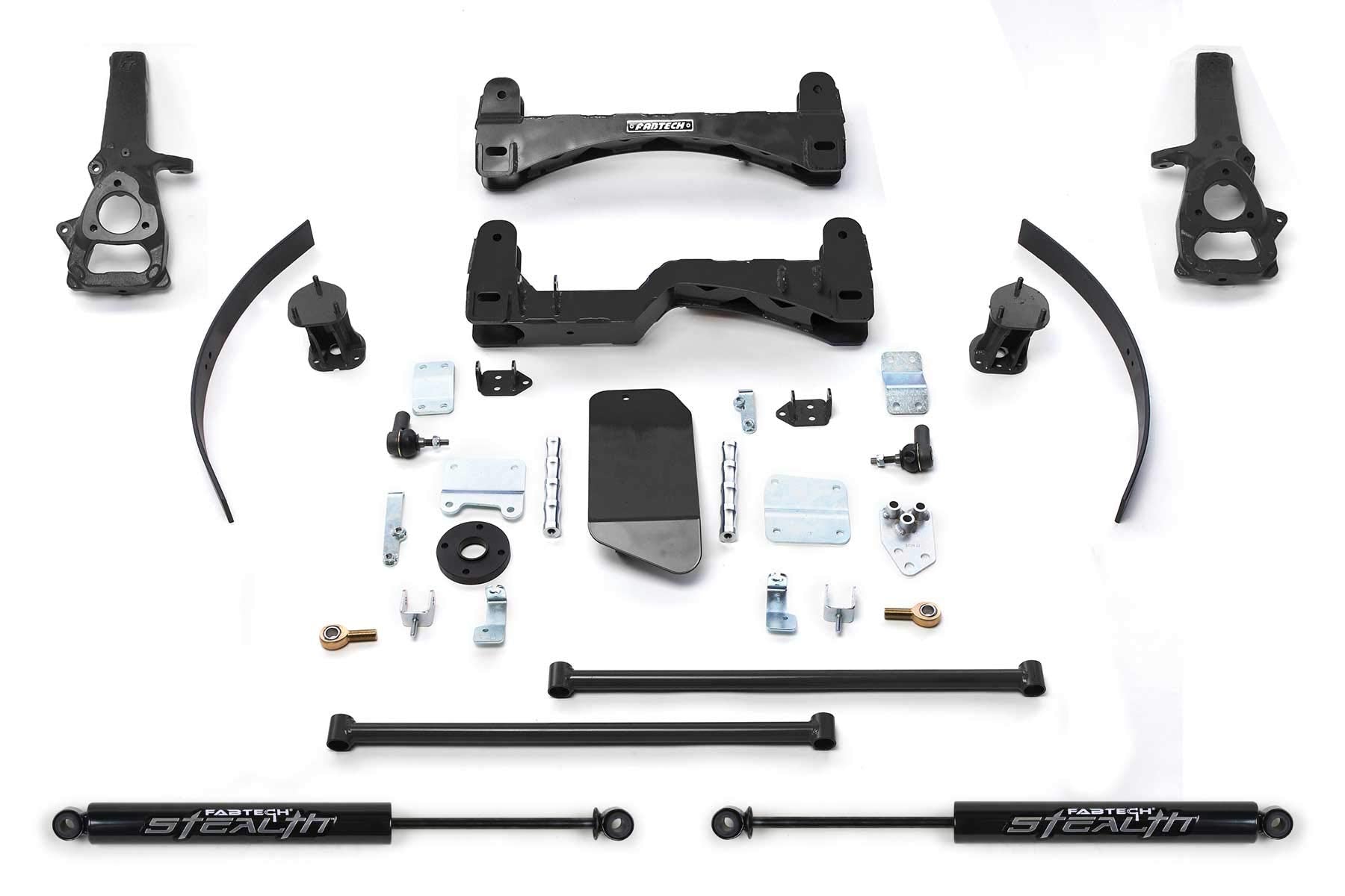 Fabtech K3016M Lift System Basic w/Shocks w/Stealth Monotube Shocks 6 in. Lift