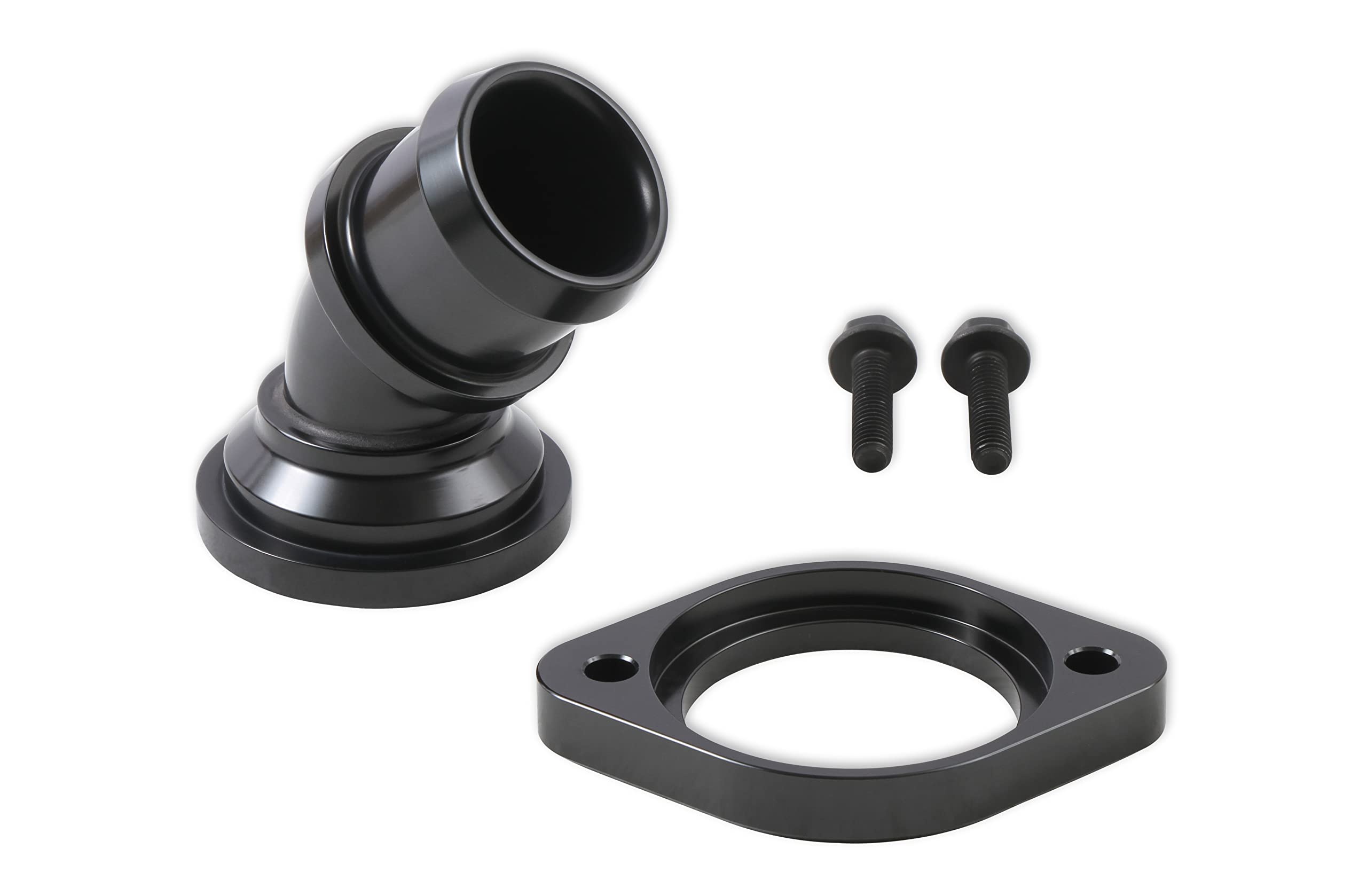 45 Degree Angle Holley 97-343 Water Neck Swivel Black
