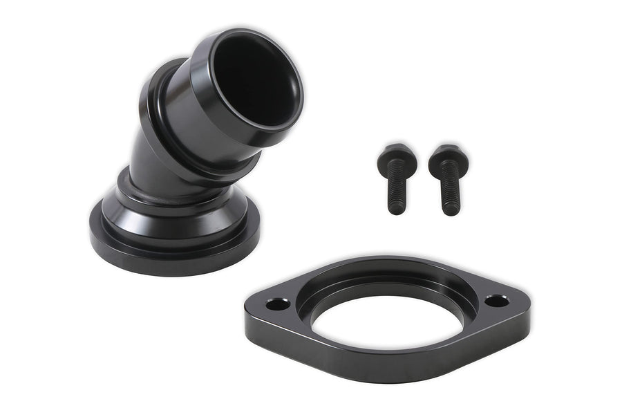 45 Degree Angle Holley 97-343 Water Neck Swivel Black