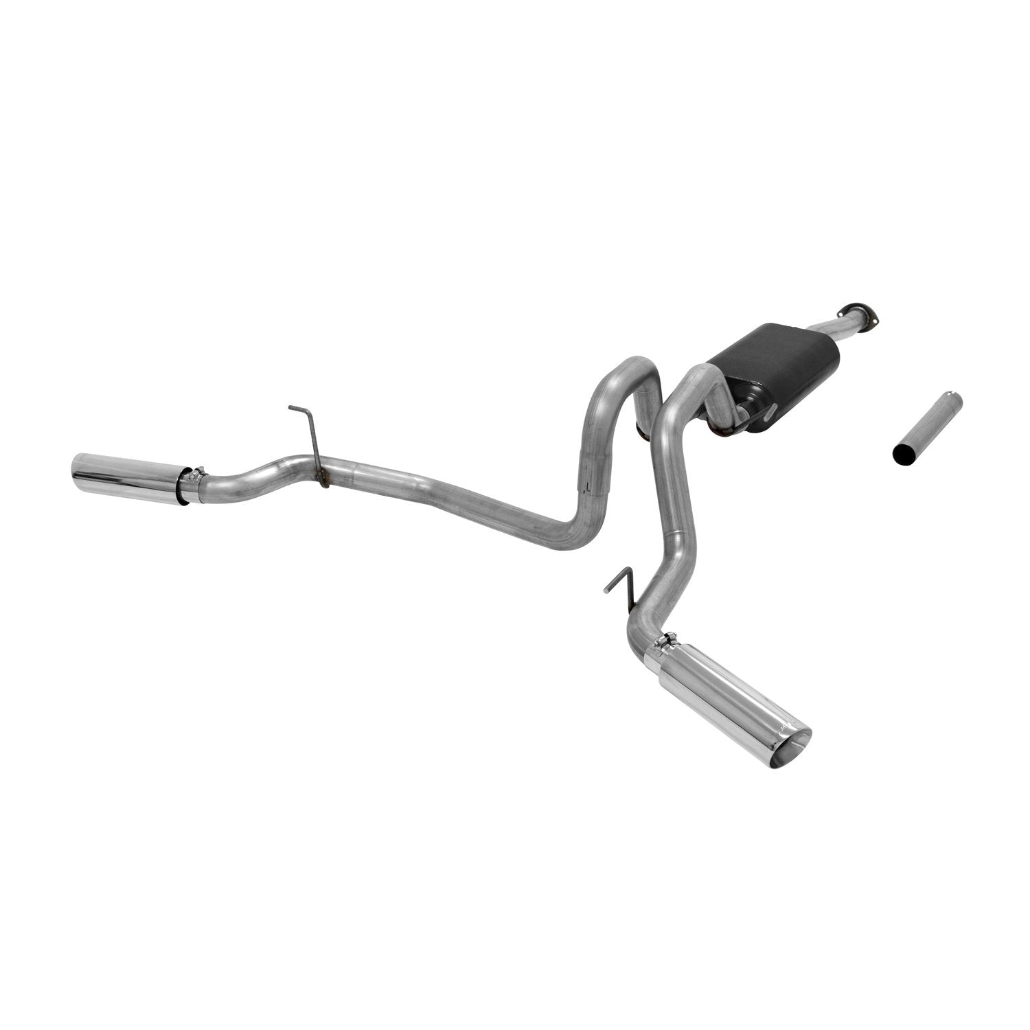 American Thunder Flowmaster 817719 Cat-Back Exhaust Kit 2.5 Inch 409 Stainless Steel Dual 3.5 Inch Polished 304 Stainless Steel Tips Compatible with 2016-2023 Toyota Tacoma 3.5L 2 & 4WD All Wheelbases