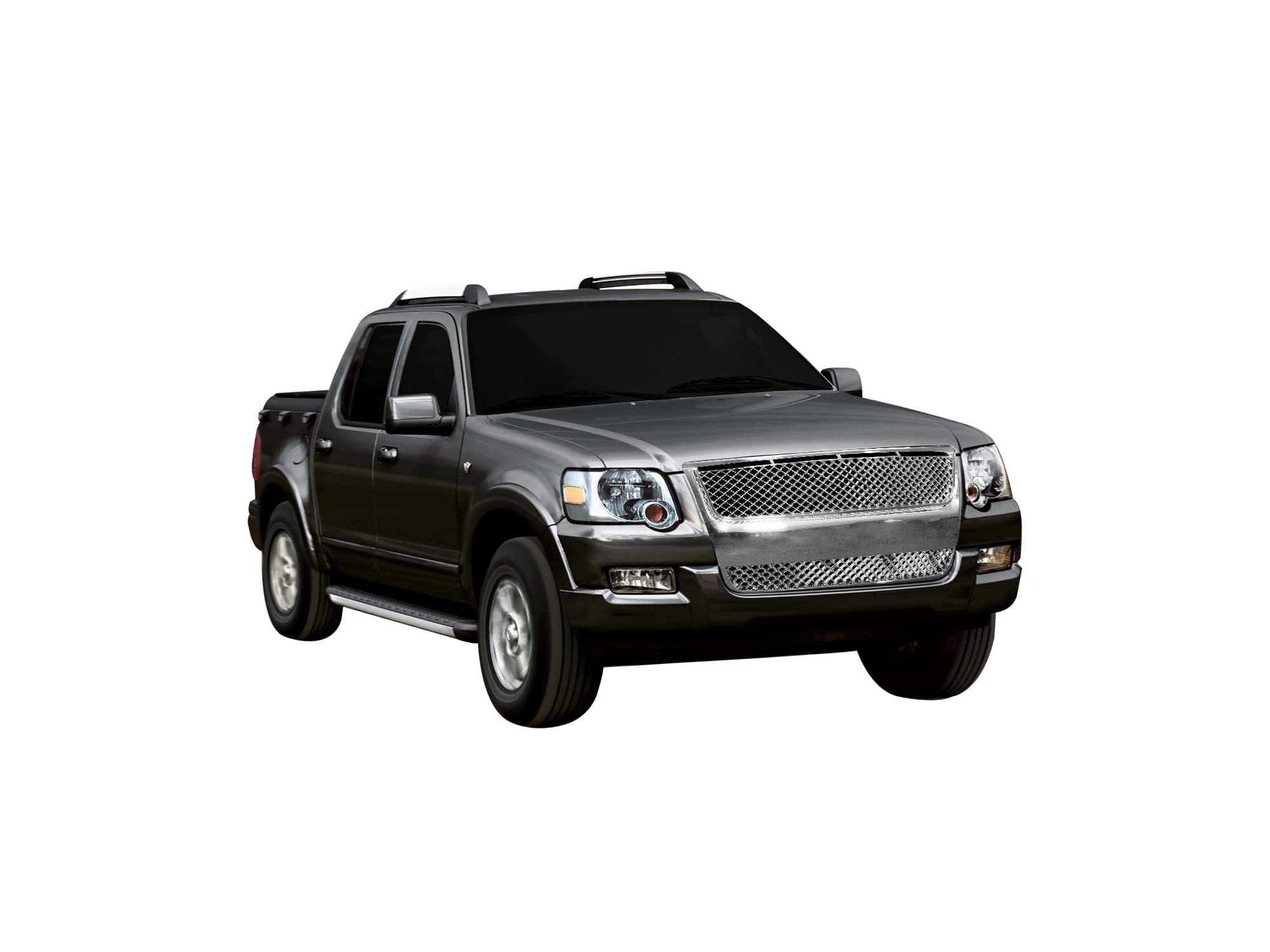 7148154 Armordillo USA Chrome Mesh Front Hood Grille Fits 2007-2010 Ford Explorer Sport Trac