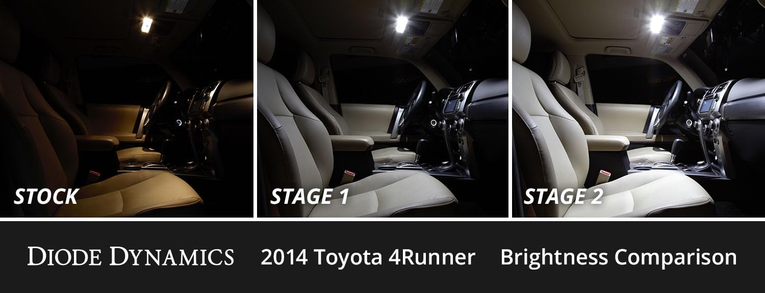 LED interior bulb pack Diode Dynamics compatible with Toyota 4Runner 2010-2024, Stage 1