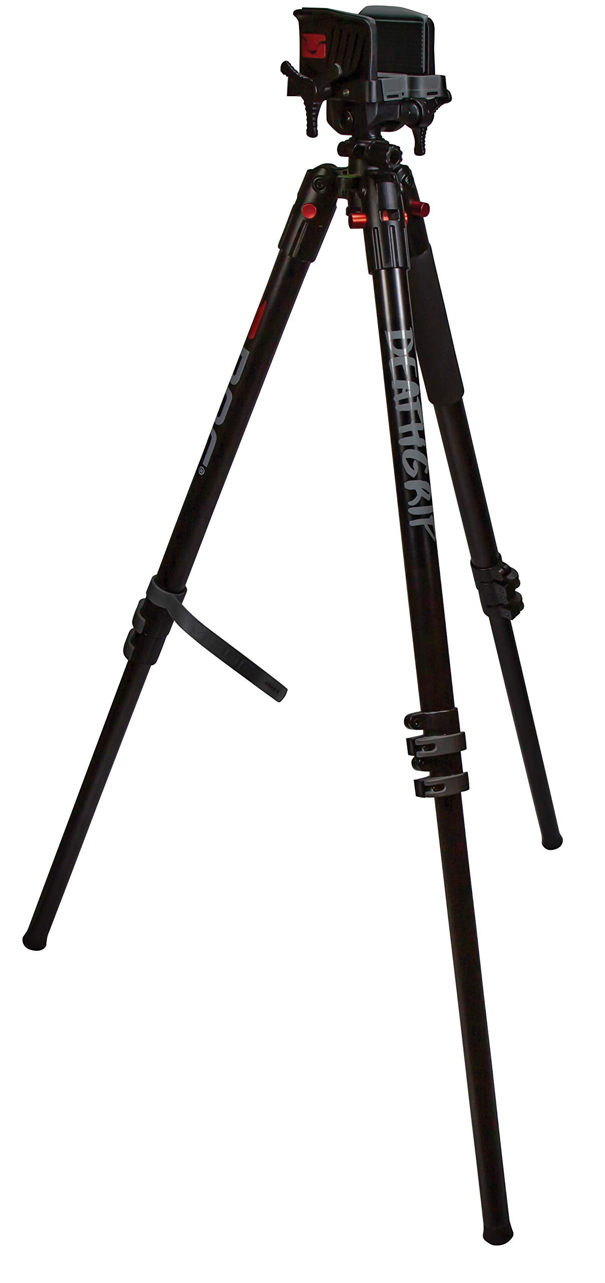 DeathGrip BOG Aluminum Tripod with Durable Aluminum Frame, Lightweight, Stable Design, Bubble Level, Adjustable Legs, Shooting Rest, and Hands-Free Operation for Hunting, Shooting, and Outdoors