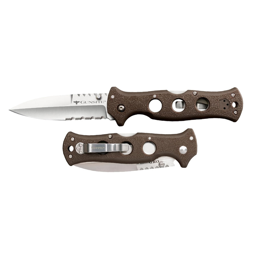 COLD STEEL Gunsite Counter Point 4" Japanese AUS10A Razor-Sharp Blade 5" Griv-Ex Handle EDC Narrow Blade Folding Knife w/Tri-Ad Lock