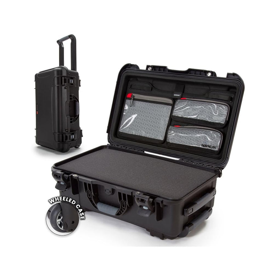 Hard Case NANUK 935 with Cubed Foam and Lid Organizer – Waterproof Protective Equipment Case with Wheels, 22” x 14” x 9” – Dustproof, Airline Carry-On Approved – Black