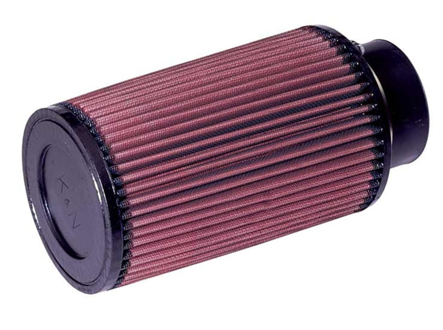High-Flow K&N Original Lifetime Universal Clamp-On Air Filter: High Performance, Premium, Washable: Flange Diameter: 3 In, Filter Height: 8 In, Flange Length: 1.75 In, Shape: Round Tapered, RE-0910