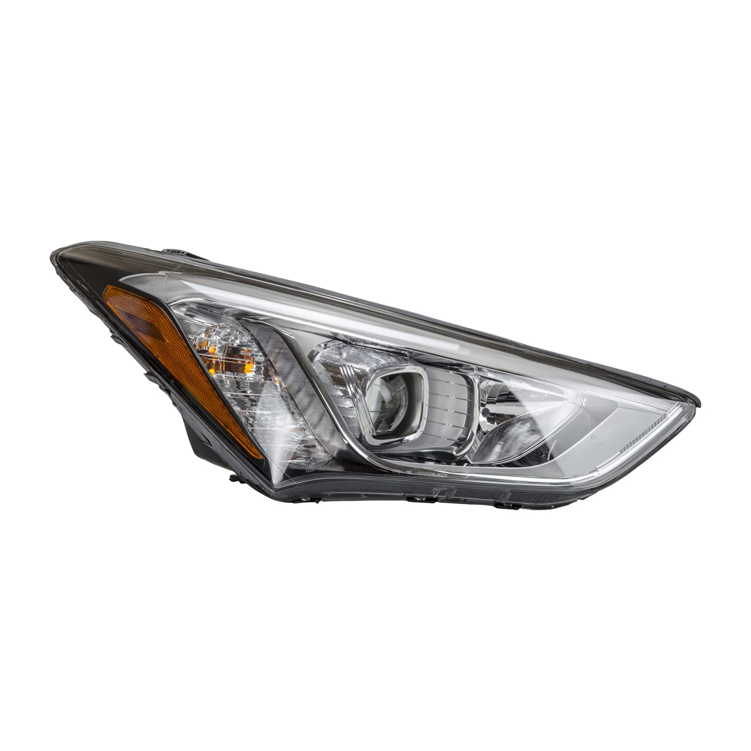 Right TYC Headlight Assembly Compatible with 2013-2016 Hyundai Santa Fe