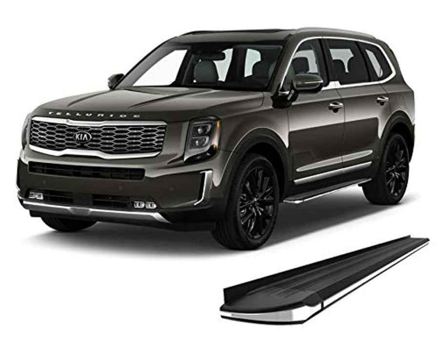 Exceed Black Horse Running Boards Compatible with 2020-2024 Kia Telluride|2020-2024 Hyundai Pallisade-EX-K376
