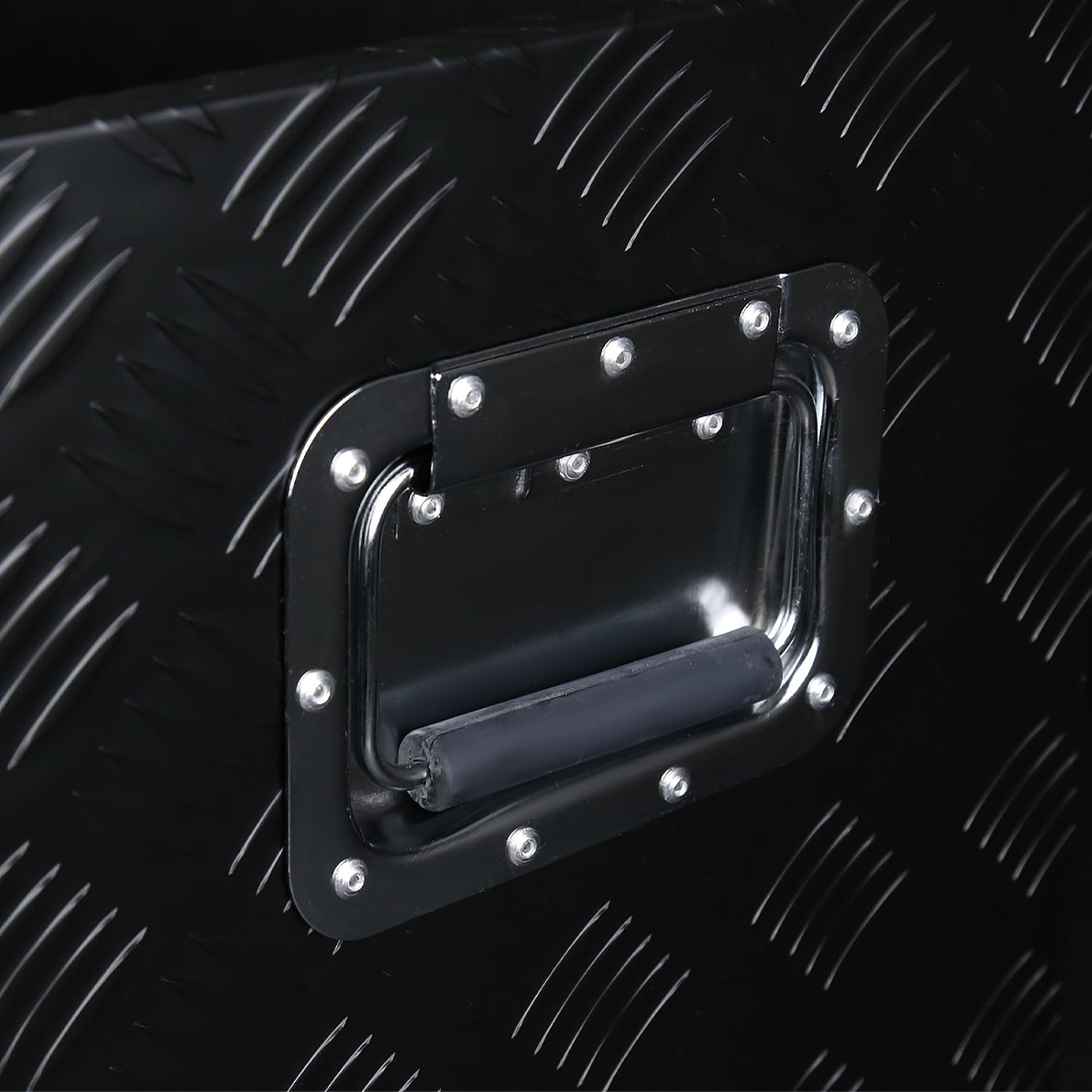Truck Pickup Bed Spec-D Tuning Utility Chest Aluminum Black Tool Box Trailer Storage W/Lock Key 49x15x15