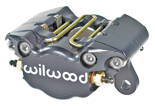 Dynapro Wilwood Brake Caliper, 2 Piston, Billet Aluminum, Gray Anodize, 13.000 in OD x 0.380 in Thick Rotor, 3.750 in Lug Mount, Each