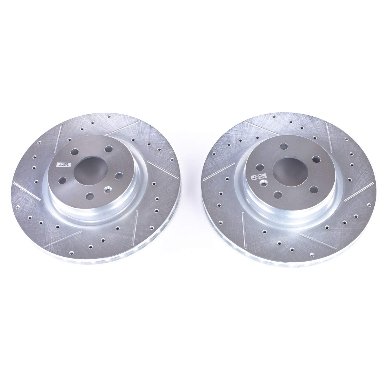 Power Stop AR84000XPR Front Brake Rotor Pair Drilled and Slotted For Tesla S 2012-2021, Tesla X 2016-2021 [Model Specific]
