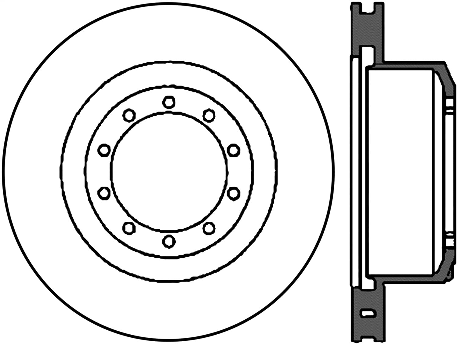 CENTRIC NEW 120.65069CRY Premium Brake Rotor with E-Coating