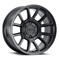 950B Raceline Wheels GAUGE Wheel Satin Black 18X9"5X127 Bolt Pattern +18mm Offset/(5.57"B/S) Split Spoke Aluminum Passenger Car Wheels, Full Size Replacement Black Car Rims