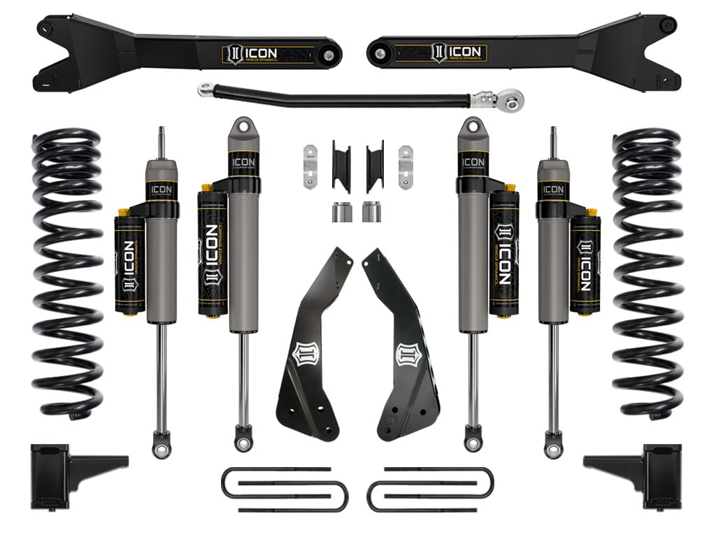 Stage 4 Suspension System, ICON 4.5" Lift w/Radius Arm, Compatible with 2011-16 Ford F250/F350, K64563R