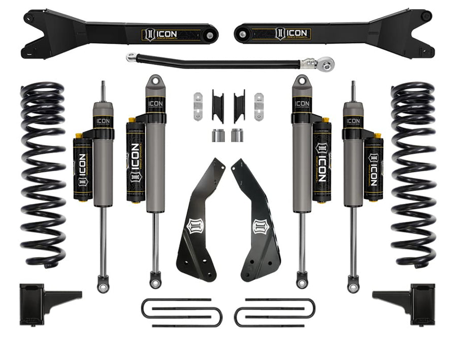 Stage 4 Suspension System, ICON 4.5" Lift w/Radius Arm, Compatible with 2011-16 Ford F250/F350, K64563R