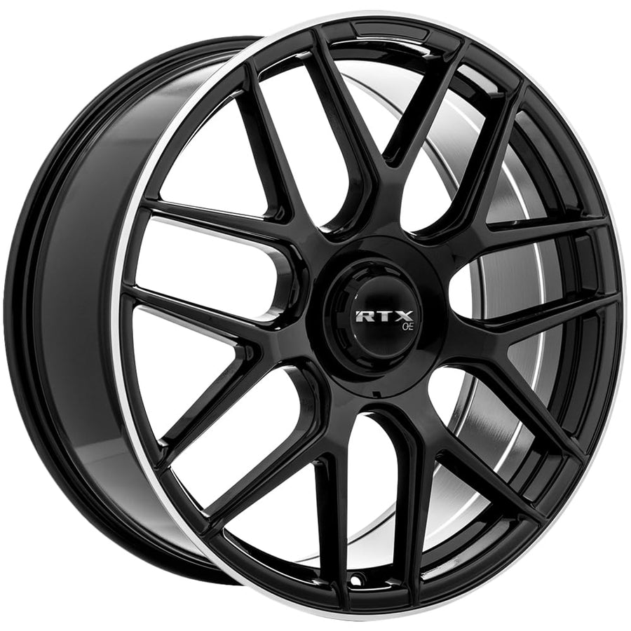 Leonburg Rtx Wheel 21x9.5 5x112 Gloss Black With Machined Edge 38mm