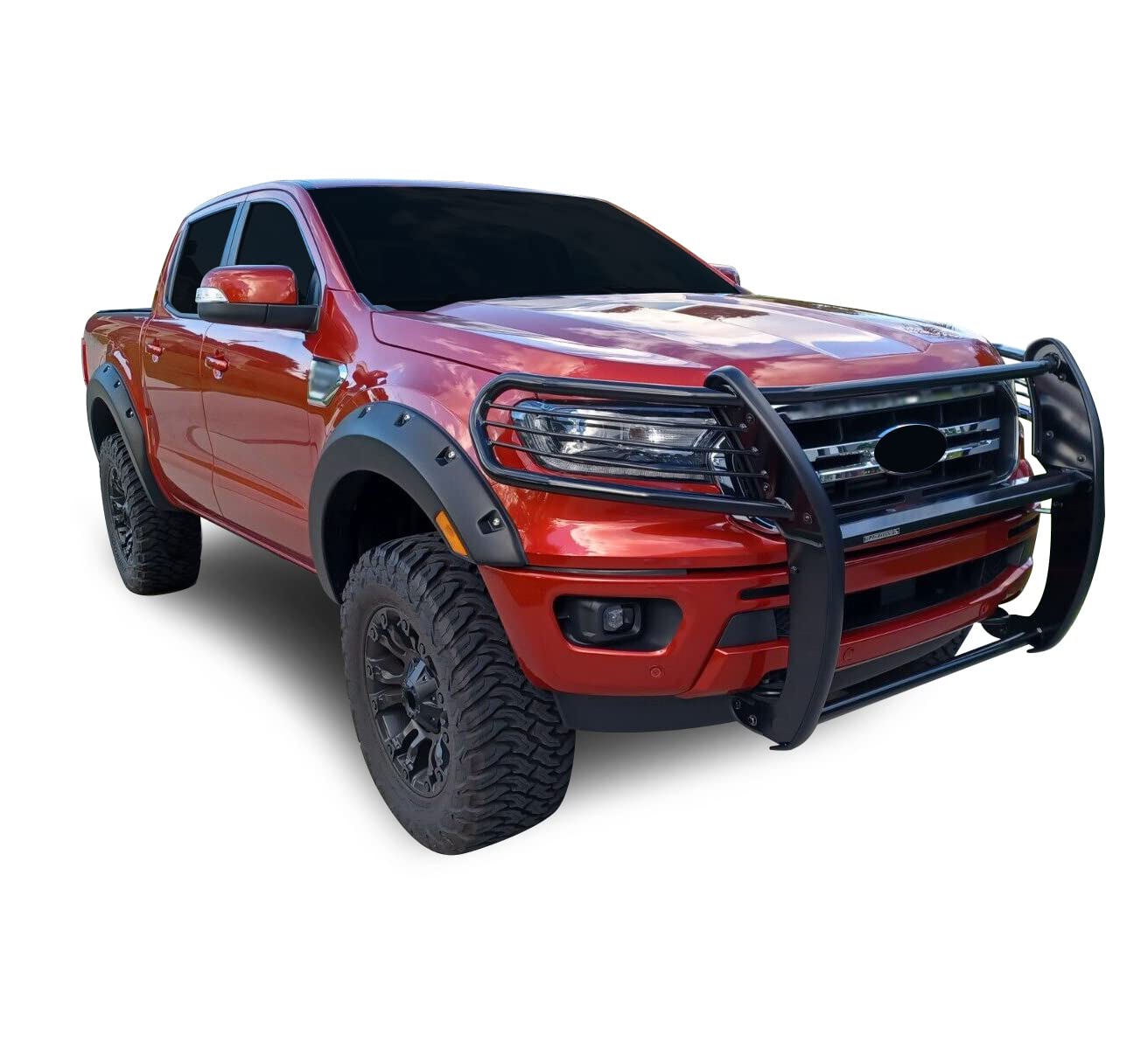 Off Road Black Horse Grille Guard Modular Black Compatible with 2019-2023 Ford Ranger-17FP10MA
