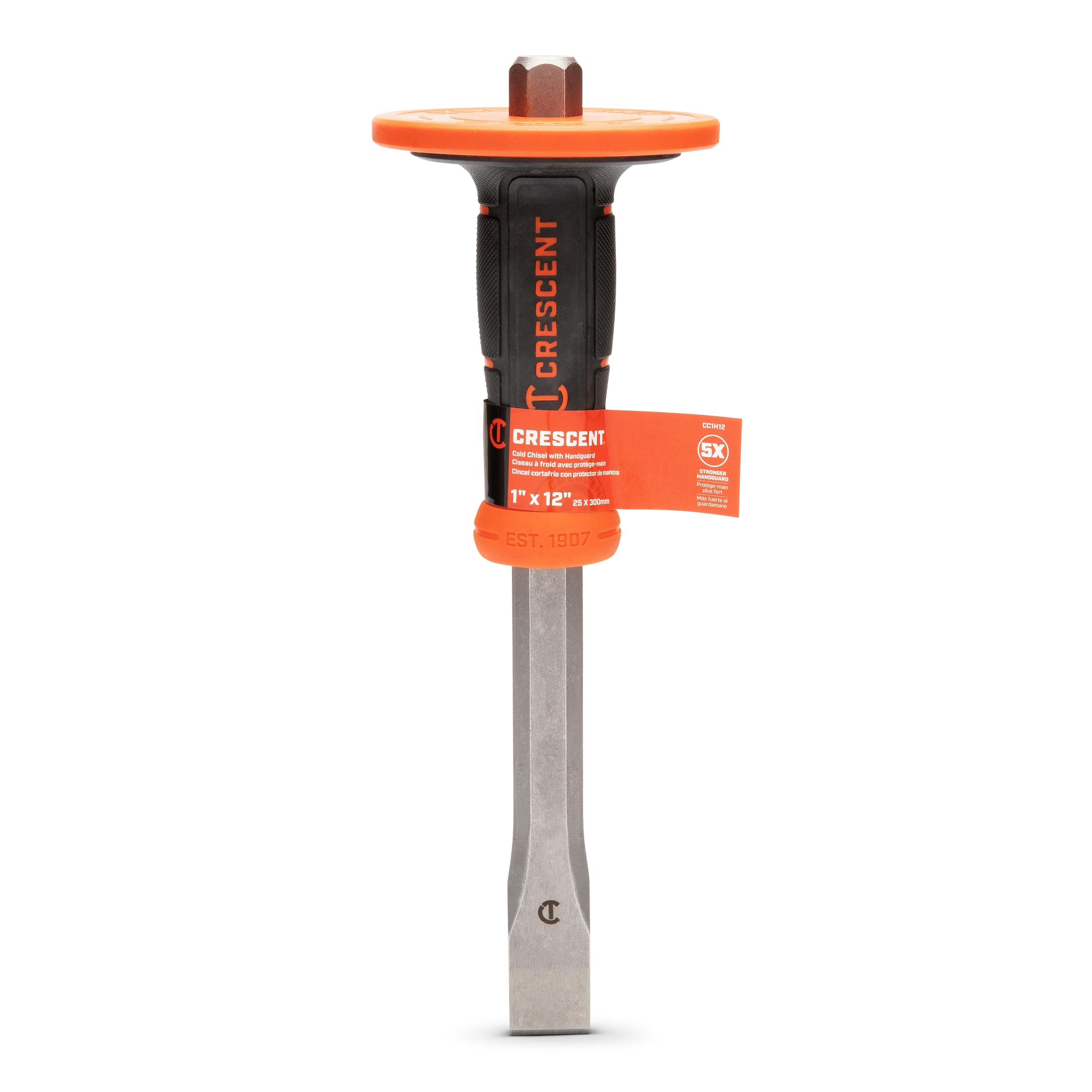 1"x12" Crescent Chisel with Handguard - CC1H12