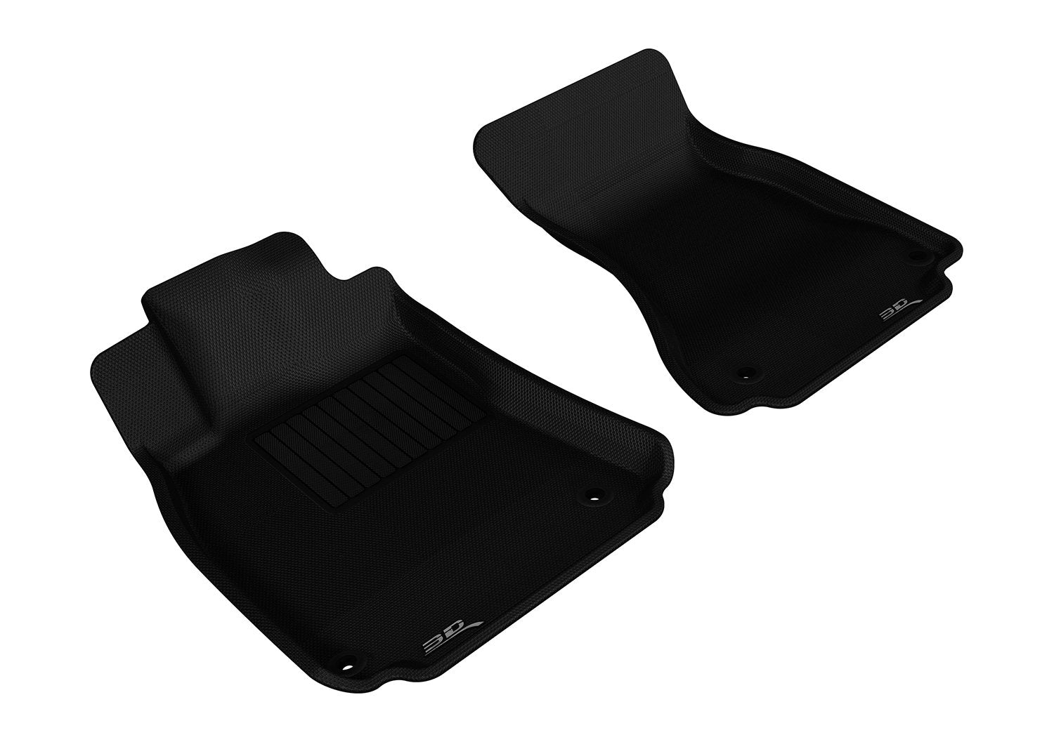 MAXpider 3D Custom Fit Kagu Floor Mat (Black) Compatible with Audi A4/S4 (B8) 2009-2016 / A5 (8T3/8F) 2008-2017 / S5 (8T3/8F) 2010-2017 - Front Row
