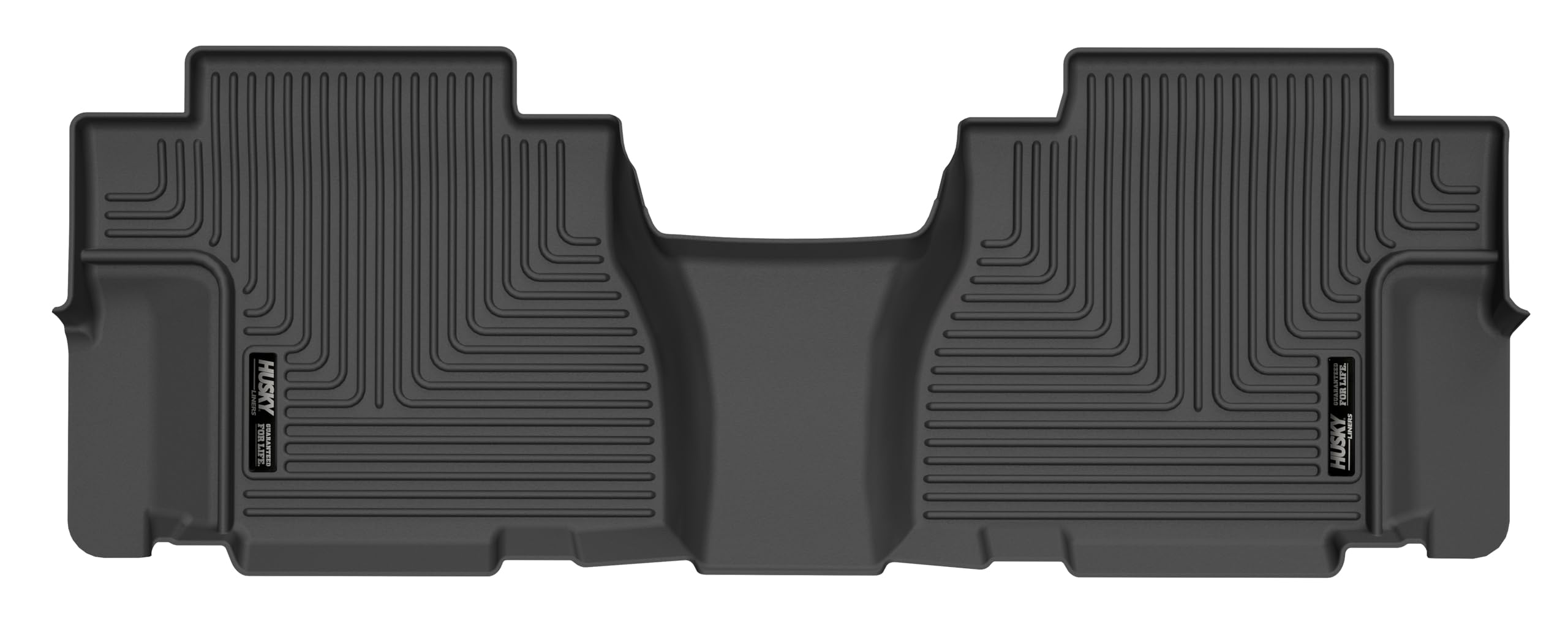 Husky Liners Floor Mats Weatherbeater | Fits 2008-2022 Toyota Sequoia w/Out 2nd Seat Console | 2nd Row, 1-pc Black - 11891