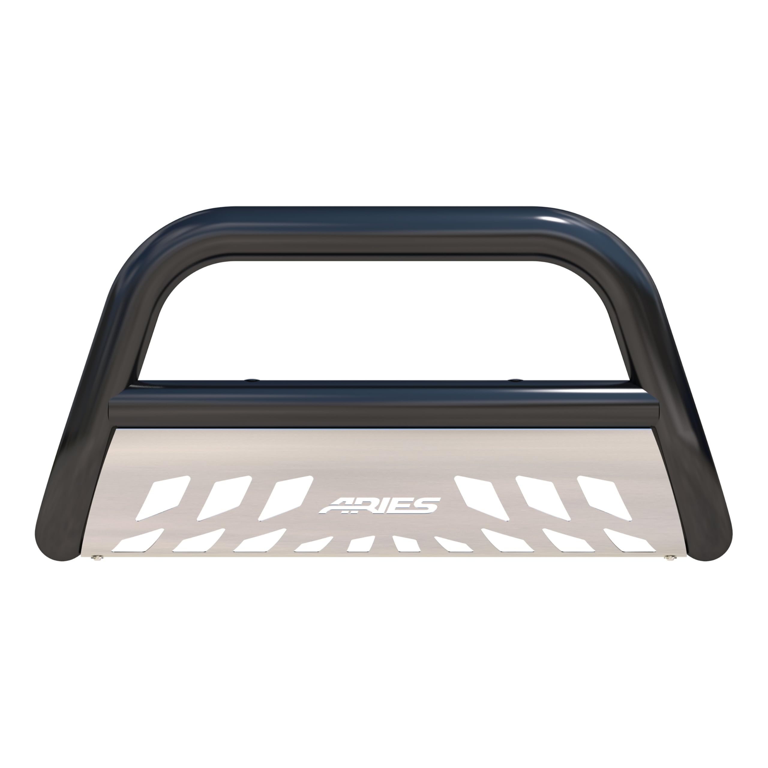 3-Inch Black Steel Bull Bar ARIES B35-5006, No-Drill, Select Dodge, Ram 1500, 2500, 3500