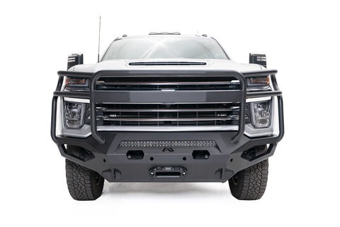 Fab Fours Matrix CH20-X4950-B Full Width Raw Front Winch HD Bumper with Brush Guard