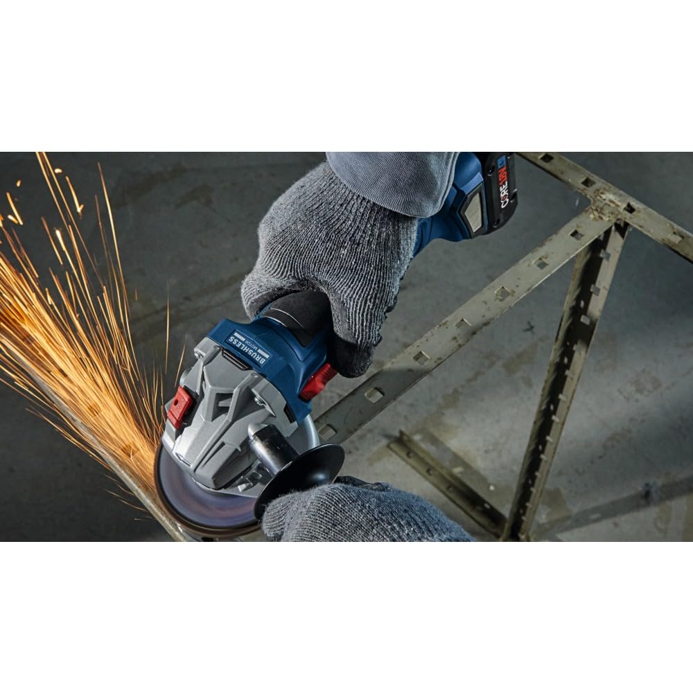 Bosch 18V GWS18V-8B15 Brushless 4-1/2 In. Angle Grinder Kit with (1) CORE18V® 4 Ah Advanced Power Battery
