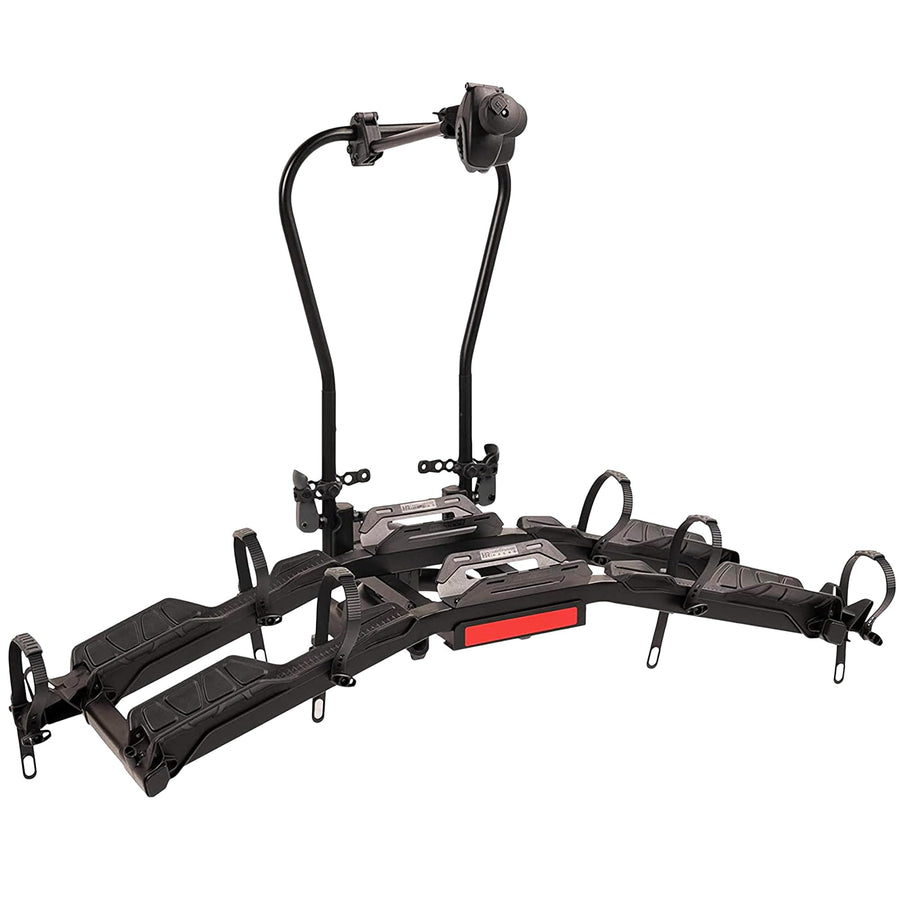 Destination E Hollywood Racks Hitch Bike Rack with Ramp for 2 Bikes up to 70 lbs Each - Secure, Lockable Electric Bike Rack - Premium, Foldable Bicycle Car Racks for Standard or E-Bikes