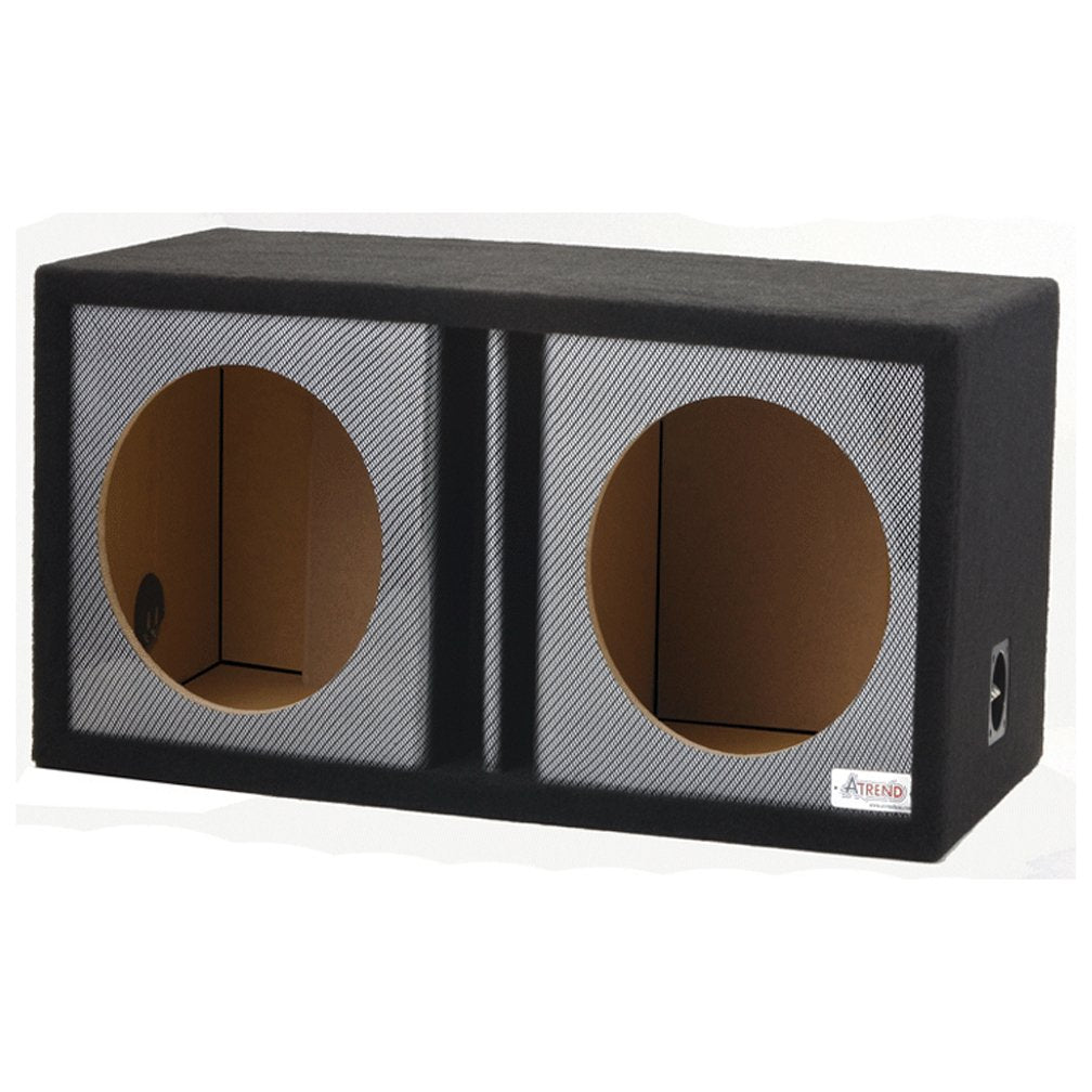 Dual 10" Black Carbon Fiber Vented
