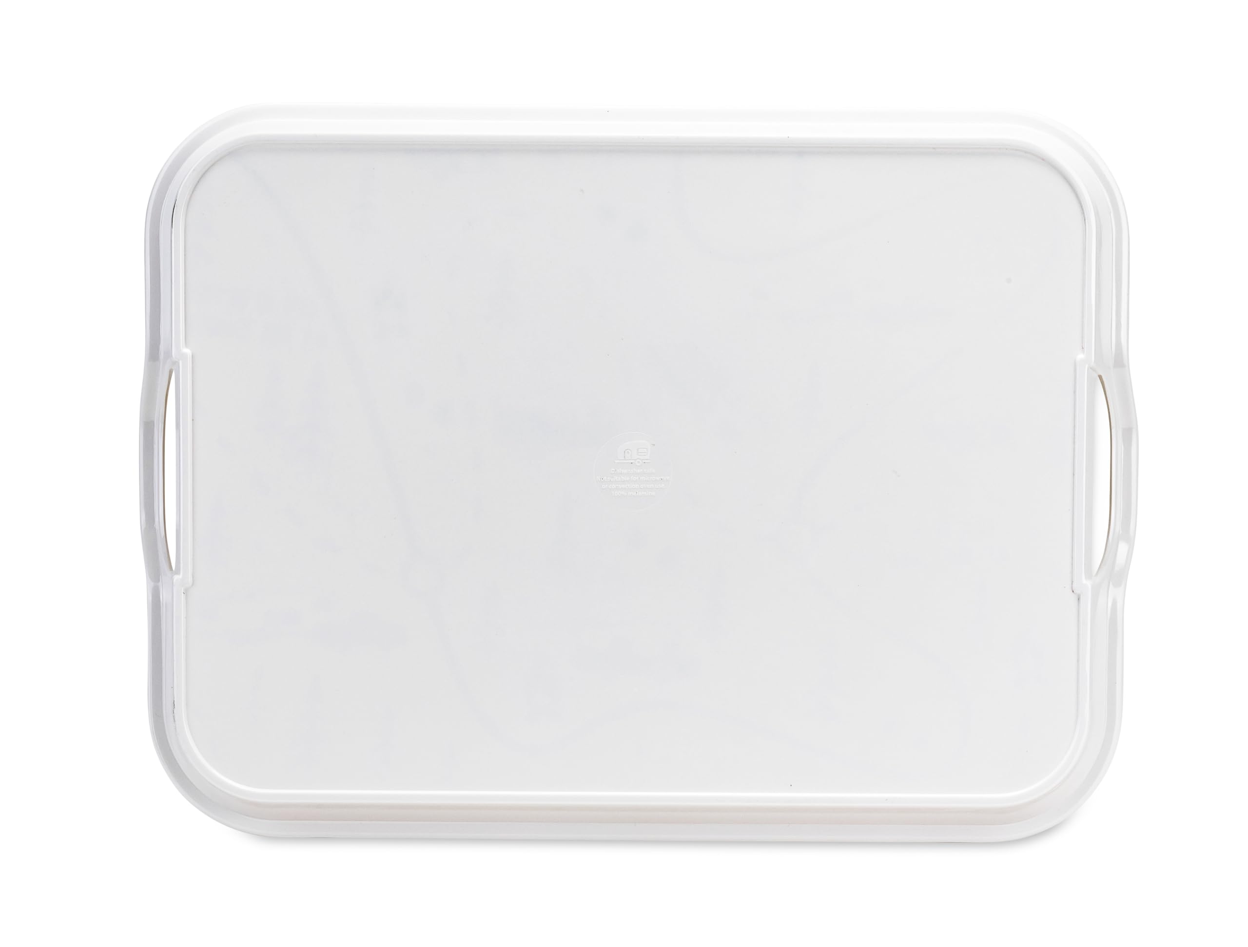 Camco Melamine RV Serving Tray is Better at The Campsite - Features RV & Map Themed Design - Great for Kitchen Prep, Picnics, Grilling, and More - Serving Platter is Dishwasher Safe (53488)