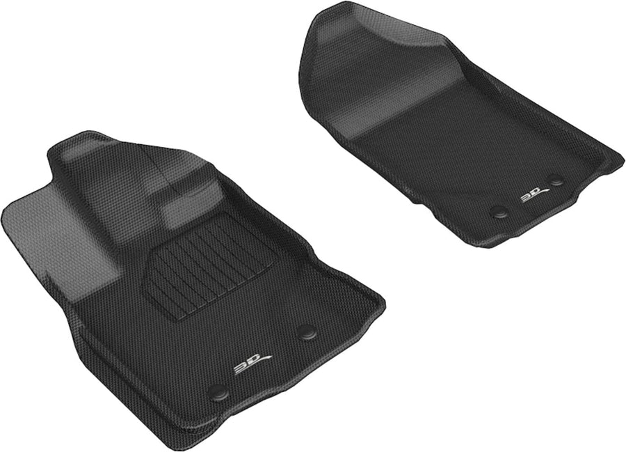 Kagu Floor Mat 3D MAXpider Custom Fit (Black) Compatible with Ford Ranger 2019-2023 - Front Row