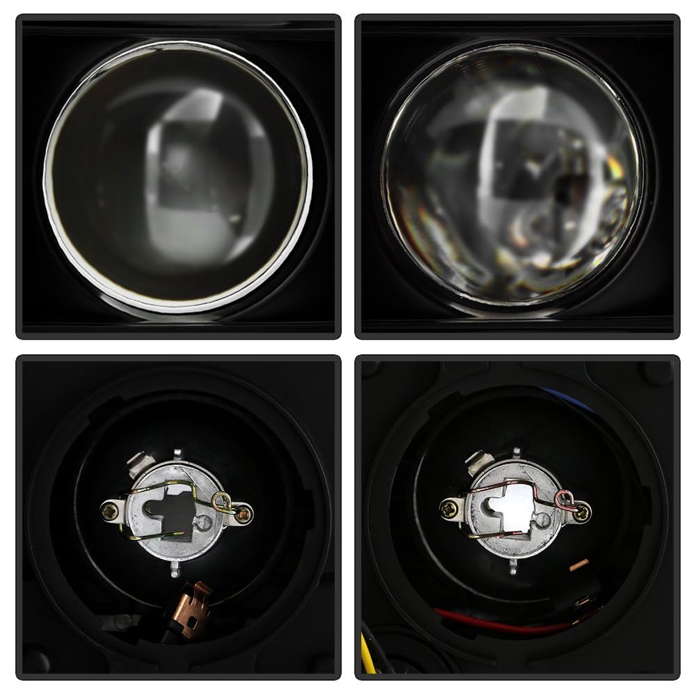 Chevy Silverado 07-13 1500~3500 HD LED DRL Signal/Halogen Projector Headlights - Spyder (xTune) - Low Beam-H1(Included) ; High Beam-H1(Included) ; Signal-LED - Black