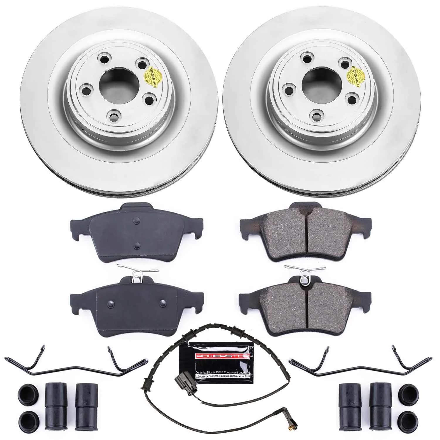 Power Stop Z23 Evolution Sport Geomet Coated Brake Kit For Jaguar XF 2010-2015, Jaguar XK 2010-2015, Jaguar XJ 2010-2015 [Model Specific]